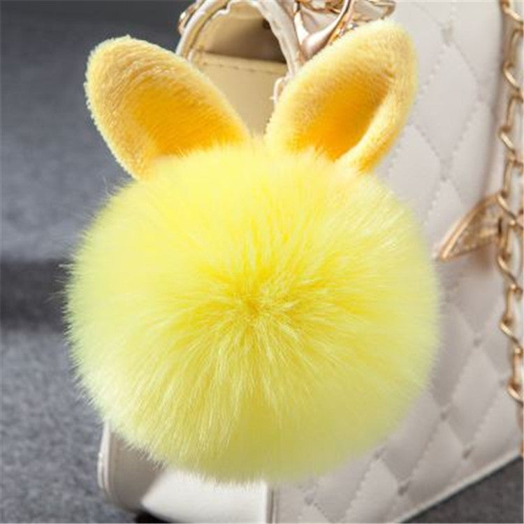 Fur Pom Keychains Fake Rabbit Fur Ball Keychain