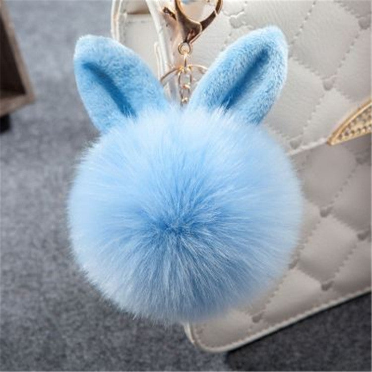 Fur Pom Keychains Fake Rabbit Fur Ball Keychain
