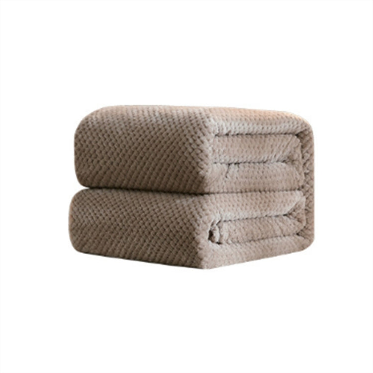 Thicken Solid Color Mesh Pineapple Flannel Blanket Coral Fleece Air Conditioning Sofa Cover Winter Warm Sheets Easy Wash Faux Fur Blankets, 100x150cm, 120x200cm, 150x200cm, 180x200cm, 200x230cm, 70x100cm, 45x65cm