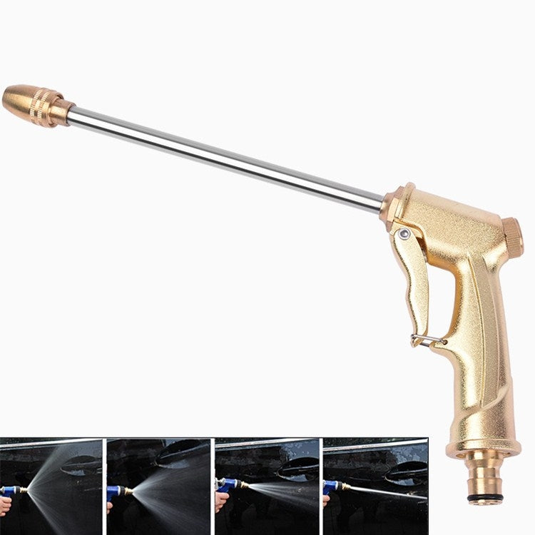 Electroplating Extension Rod Car Wash Water Gun Household Brush Car Gun Garden Watering Gun, Electroplating, Electroplating (Silver)