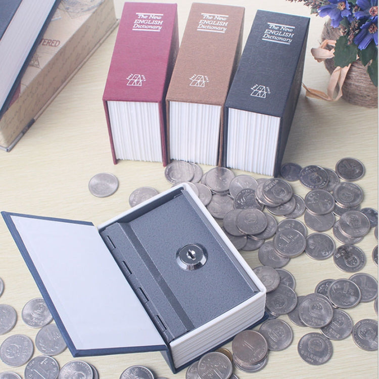 Mini Dictionary Safe Box Book Secret Security Lock Cash Money Coin Storage Jewellery key Locker(Red)