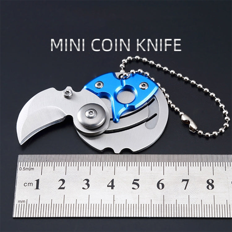 Portable Mini Folding Blade Knife Pocket Small Outdoor Military Survival Knifes Keychain Multitool Self Defense(Silver)