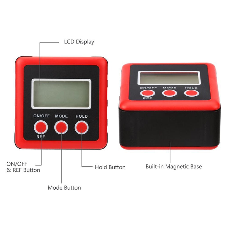 3 Button Mini Precision Magnetic Digital Tilt Box / Tilt Meter / Inclinometer