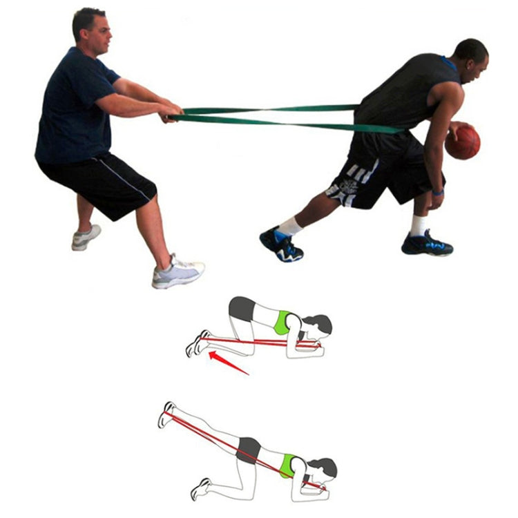 Elastic Natural Latex Resistance Band Yoga Fitness Equipment, Circumference: 2.08m, Random Color Delivery, Latex Band