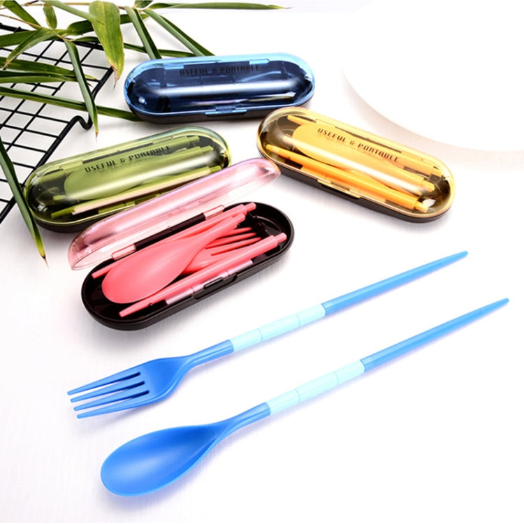 3pcs / Set Mini Outdoor Portable Travel Sets Candy Color Folding Dinner Set Student Kids Kitchen Tool