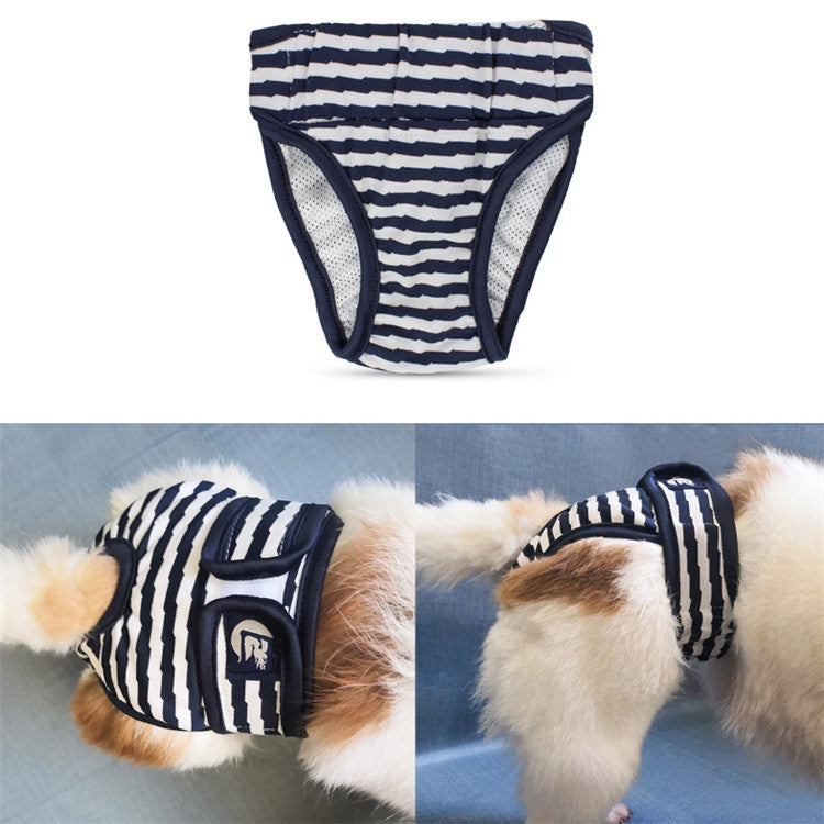 Pet Striped Physiological Pants Dog Menstrual Pants, S, M, L, XL, XXL