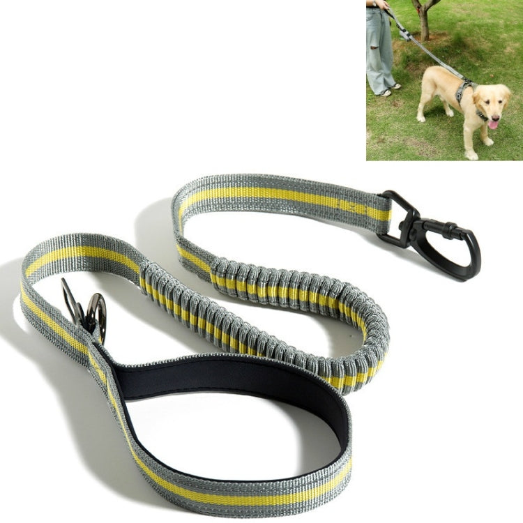 Dog Outdoor Anti-Scourge Traction Rope Nylon Reflective Elastic Stretch Dog Walking Rope, Elastic Stretch Green, Elastic Stretch Yellow