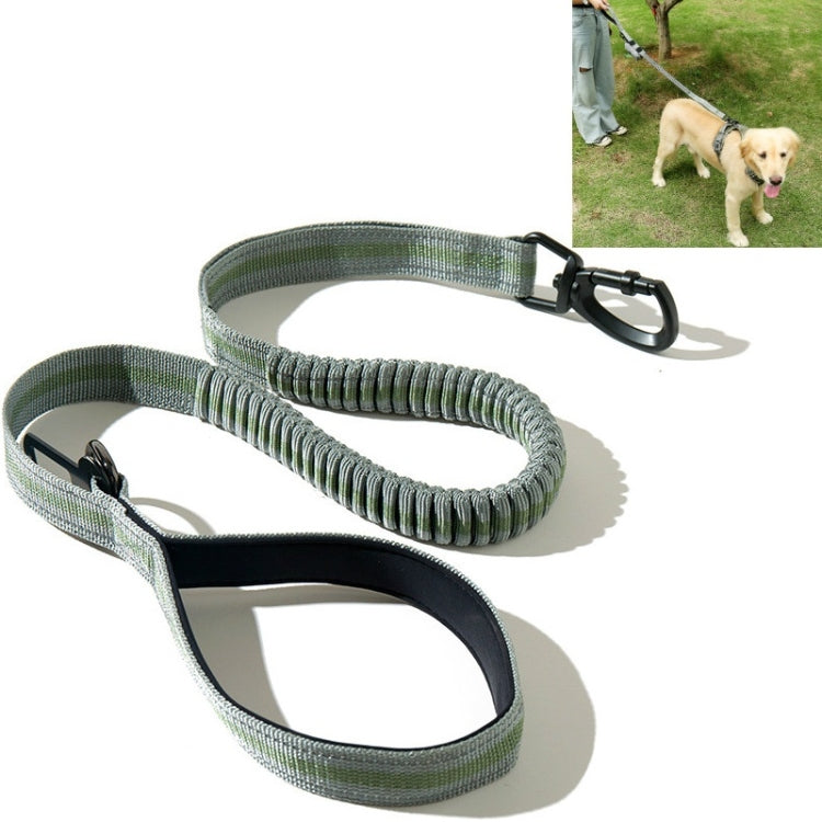 Dog Outdoor Anti-Scourge Traction Rope Nylon Reflective Elastic Stretch Dog Walking Rope, Elastic Stretch Green, Elastic Stretch Yellow