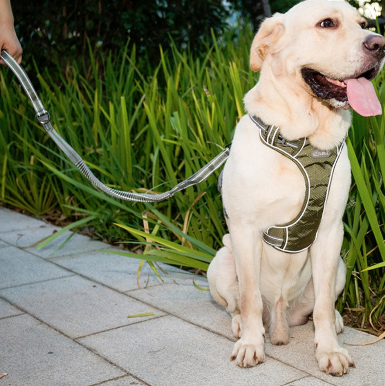 Dog Outdoor Anti-Scourge Traction Rope Nylon Reflective Elastic Stretch Dog Walking Rope, Elastic Stretch Green, Elastic Stretch Yellow