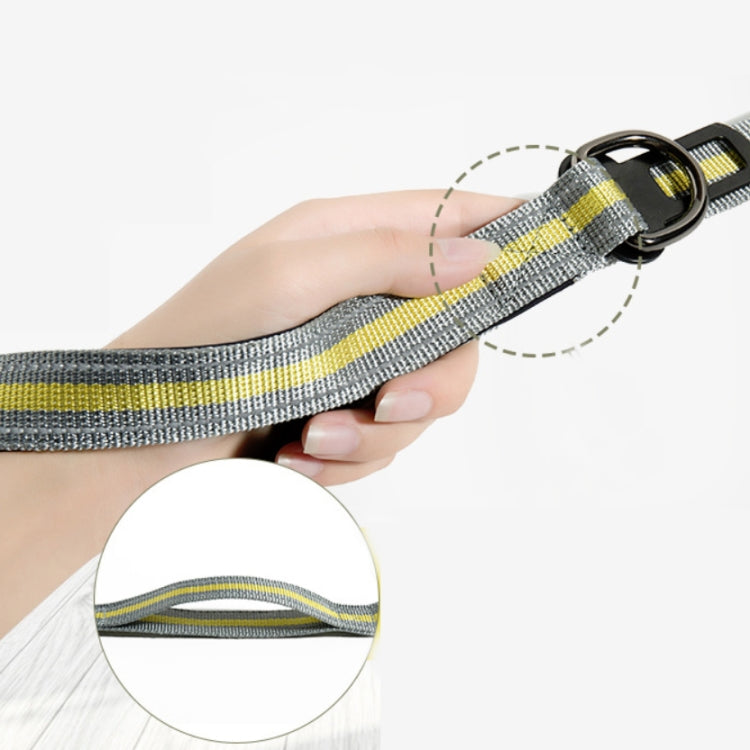 Dog Outdoor Anti-Scourge Traction Rope Nylon Reflective Elastic Stretch Dog Walking Rope, Elastic Stretch Green, Elastic Stretch Yellow