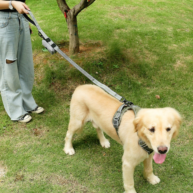Dog Outdoor Anti-Scourge Traction Rope Nylon Reflective Elastic Stretch Dog Walking Rope, Elastic Stretch Green, Elastic Stretch Yellow