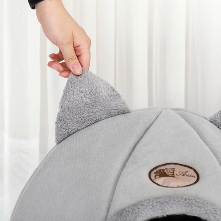 Winter Semi-Closed Warm & Velvet Round Pet Nest, M 33x33x33cm, L 36x36x36cm, XL 40x40x40cm