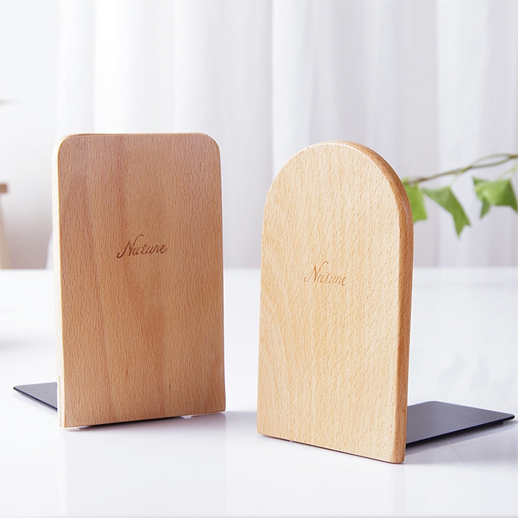 Anti-skid Bookends Shelf Holder Book Nature Wood Stand