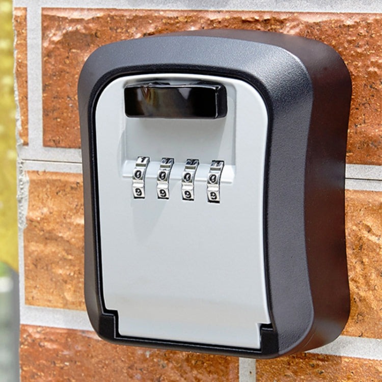 Wall-Mounted Key Code Box Construction Site Home Decoration Four-Digit Code Lock Key Box(Green)