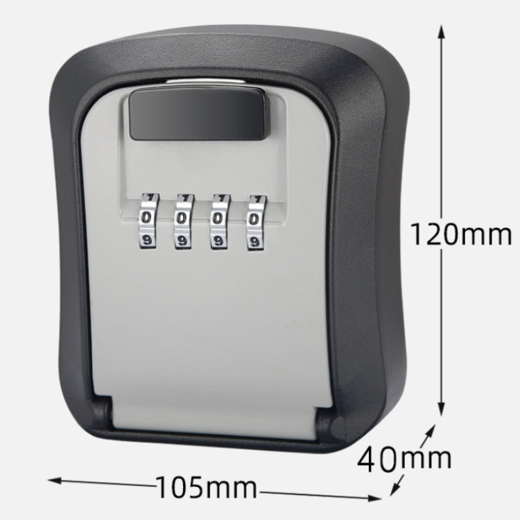 Wall-Mounted Key Code Box Construction Site Home Decoration Four-Digit Code Lock Key Box(Red)