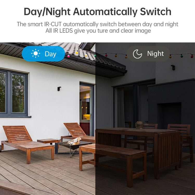 OU-A1IN PTZ Control 355 Degree Rotation Infrared WiFi Smart Dome Camera, Two-Way Voice Intercom Monitor(EU Plug)