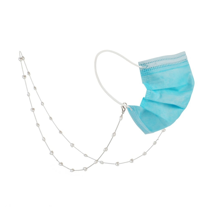 Mask Lanyard Love Pearl Anti-Lost Mask Lanyard Hanging Neck Glasses Chain, Love Pearl  Chain