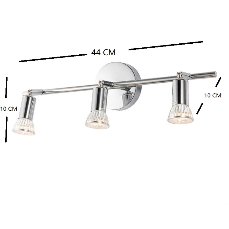 LED Chandelier Ceiling-mounted 9W Background Wall Adjustable Mirror Front Wall Light, White Light, Warm Light, Without Bulb