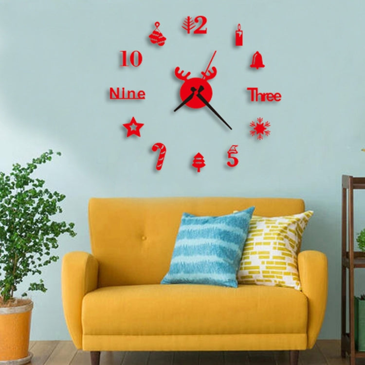 Acrylic 3D Wall Clock DIY Living Room Bedroom Wall Background Decoration