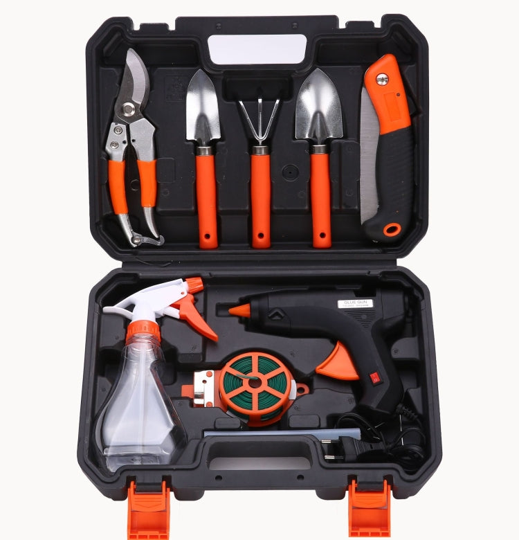 10 In 1 Hardware Tool Box Garden Flower Hand Tool Set, Garden Flower Hand Tool Set