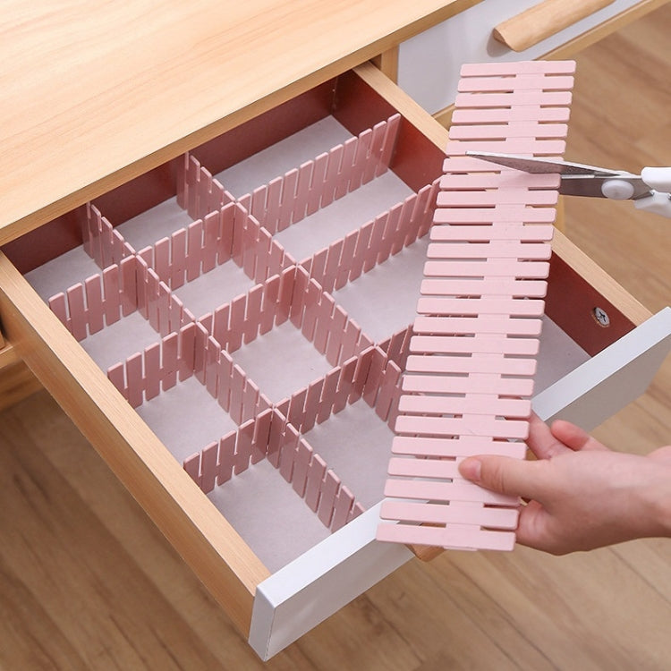 Plastic Drawer Divider Free Combination Classification Storage Board, 4pcs/Pack, 37x7cm, 47x7cm