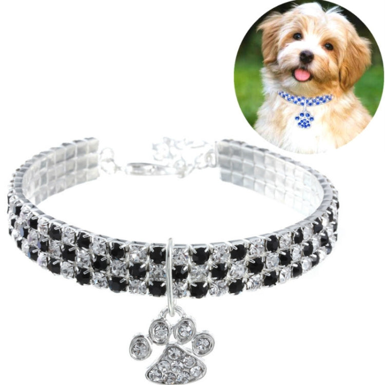 Pet Collar Diamond Elastic Cat And Dog Necklace Jewelry, S, M, L