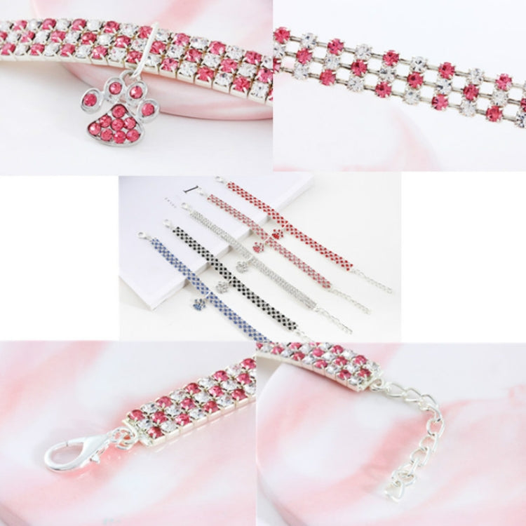 Pet Collar Diamond Elastic Cat And Dog Necklace Jewelry, S, M, L