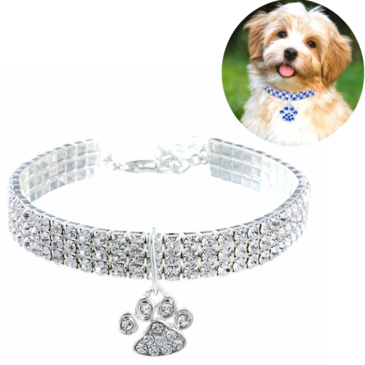 Pet Collar Diamond Elastic Cat And Dog Necklace Jewelry, S, M, L