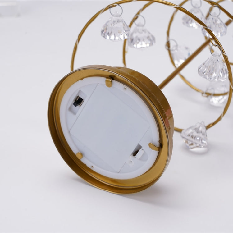 LED Wrought Iron Night Light Crystal Christmas Tree Light Room Decoration Small Table Lamp