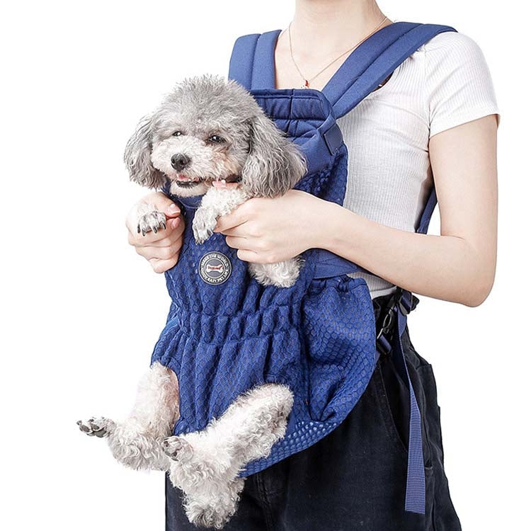 Doglemi Pet Outing Backpack Dog Shoulder Chest Bag Breathable Mesh Dog Cat Bag, M, L