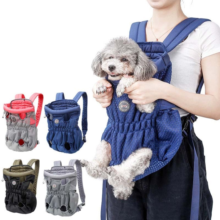 Doglemi Pet Outing Backpack Dog Shoulder Chest Bag Breathable Mesh Dog Cat Bag, M, L