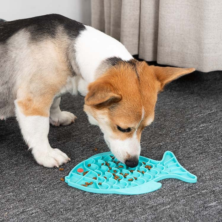 Pet Cats and Dogs Silicone Slow Food Mat Anti-choke Bowl, Fish Type, Flower Type, Claw Type