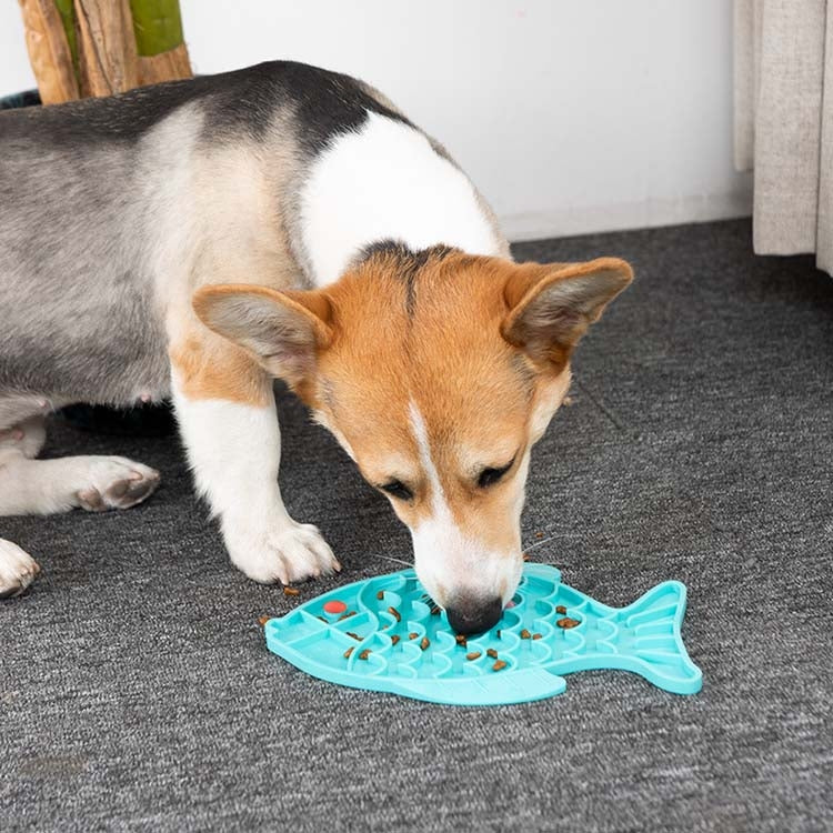 Pet Cats and Dogs Silicone Slow Food Mat Anti-choke Bowl, Fish Type, Flower Type, Claw Type