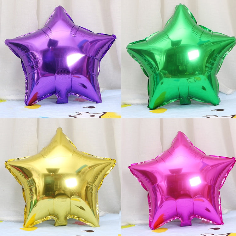 26 PCS 18 Inch Star-Shaped Aluminum Foil Balloon Holiday Domestic Aluminum Foil Balloon Decoration, Random Color Delivery, Aluminum Foil Balloon