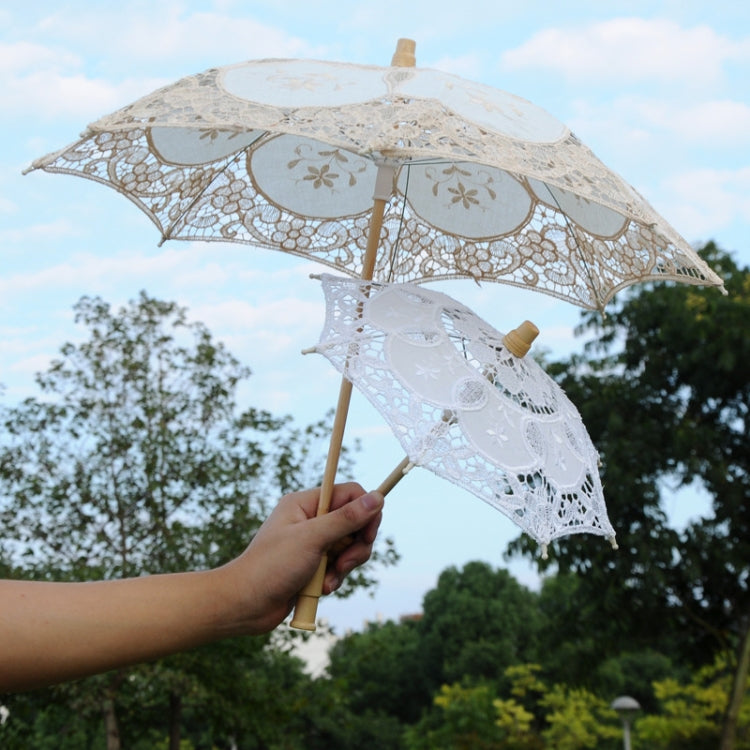 Wedding Bridal Lace Umbrella Shooting Props Wedding Supplies, Length 26cm/ Diameter 29cm, Length 43/Diameter 45cm