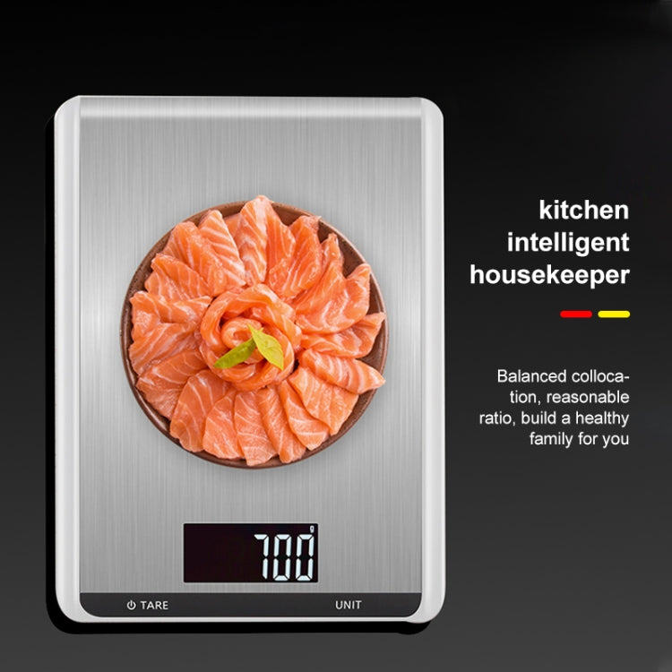 Stainless Steel Kitchen Scale Household Food Electronic Scale, 5kg/1g, 10kg/1g