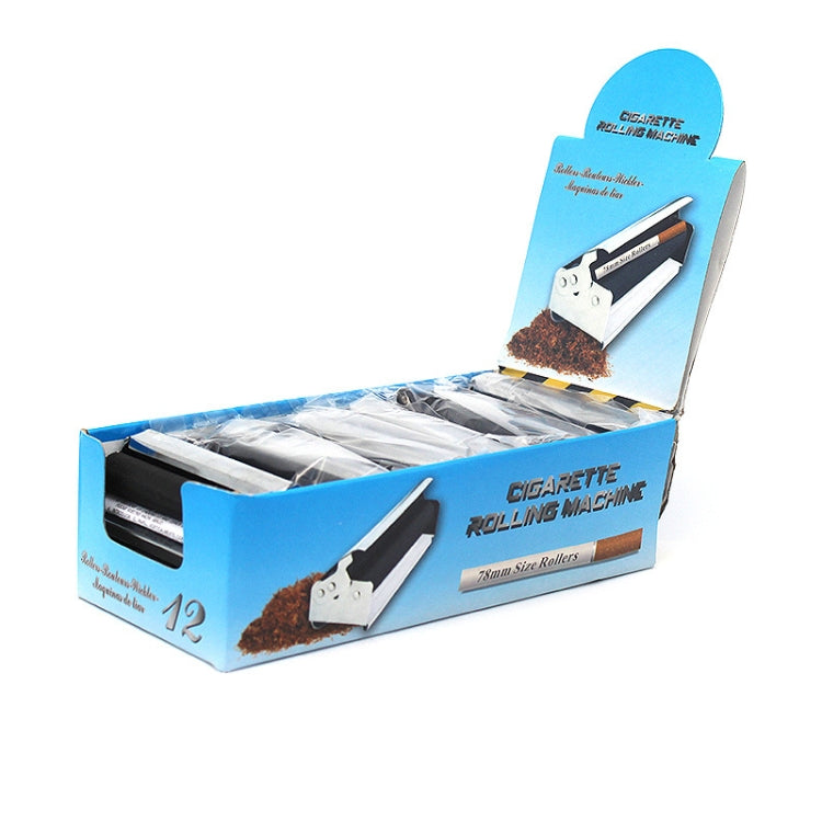2 PCS Automatic Metal Cigarette Maker With Lid, Specification: 7.3x2.6x2cm, 7.3x2.6x2cm