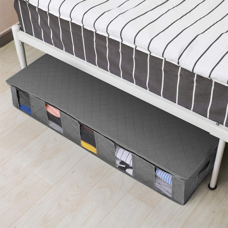 Non-Woven Bed Storage Box Foldable Quilt Clothes Dust-Proof & Moisture-Proof Storage Bag, 97x33x15cm