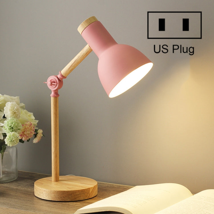 T1062 Dormitory Eye Protection Desk Lamp Bbedroom Bedside Wood Lamp, US Plug, EU Plug, UK Plug, AU Plug