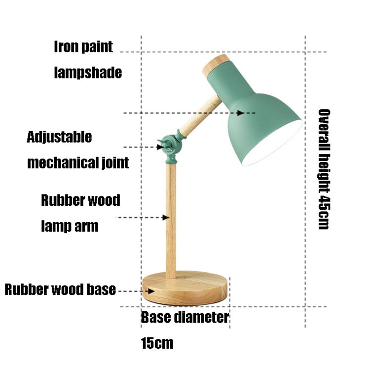 T1062 Dormitory Eye Protection Desk Lamp Bbedroom Bedside Wood Lamp, US Plug, EU Plug, UK Plug, AU Plug
