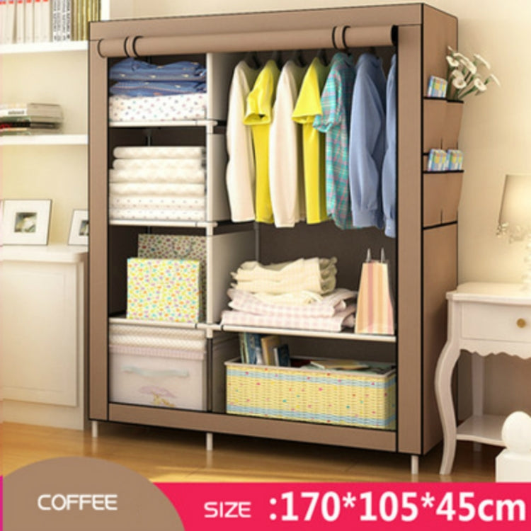Simple Modern Wardrobe Fabric Special Cloth Closet Assembly Steel Tube Reinforced Steel Frame Storage Cabinet
