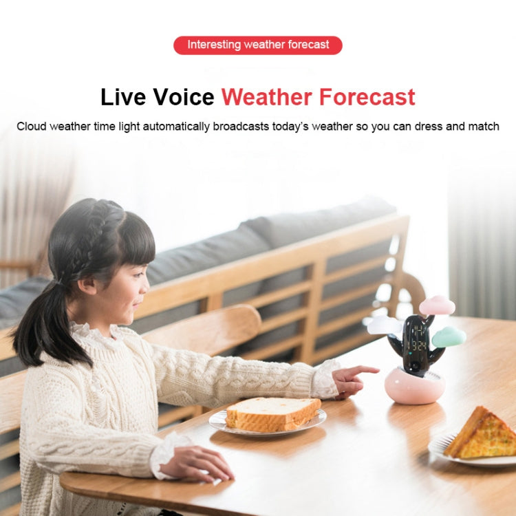 Cloud Weather Time Light Multifunctional Smart Induction Child Wake Up Alarm Clock