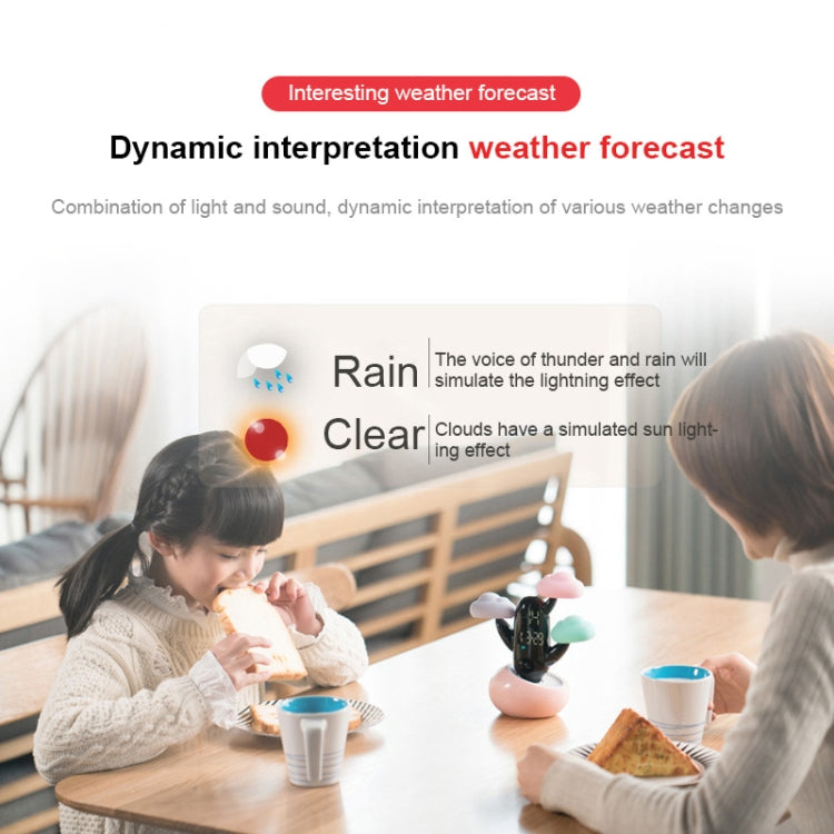 Cloud Weather Time Light Multifunctional Smart Induction Child Wake Up Alarm Clock