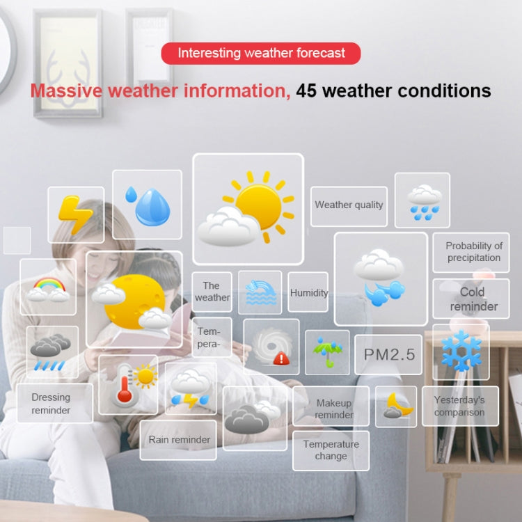 Cloud Weather Time Light Multifunctional Smart Induction Child Wake Up Alarm Clock