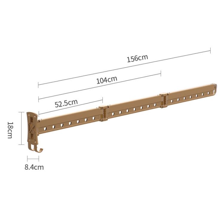 Clothes Rack Folding Telescopic Balcony Drying Rack Indoor Household Wall-Mounted Clothes Rail, Golden Long (3 Sections), Silver Long (3 Sections), Black Long (3 Sections), Rose Gold Long (3 Sections), Golden Short (2 Section), Silver Short (2 sections...
