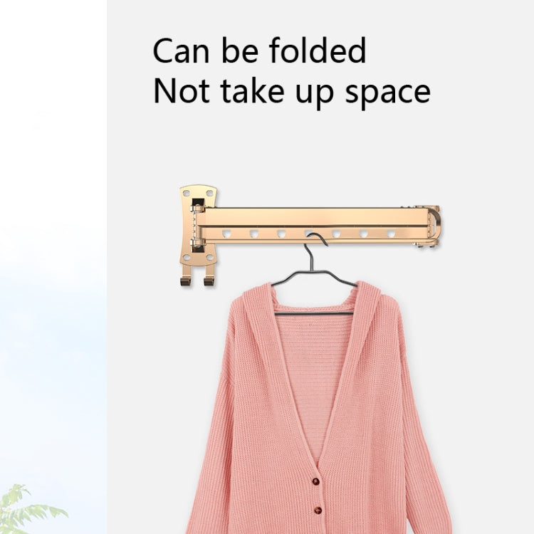 Clothes Rack Folding Telescopic Balcony Drying Rack Indoor Household Wall-Mounted Clothes Rail, Golden Long (3 Sections), Silver Long (3 Sections), Black Long (3 Sections), Rose Gold Long (3 Sections), Golden Short (2 Section), Silver Short (2 sections...