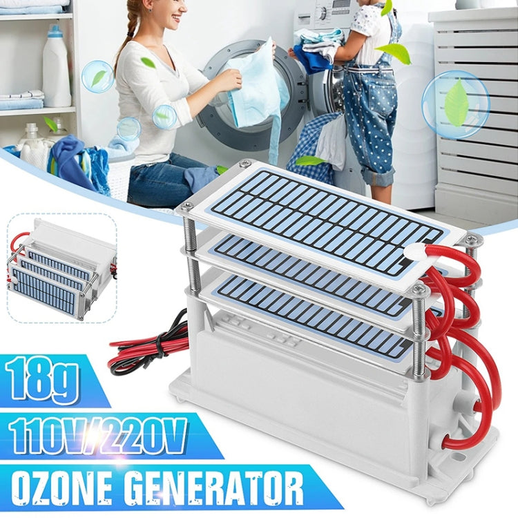 AZ-18G-C 18G Integrated Ozone Generator Long-Life Coating Moisture-Proof Ceramic 3-Sheets Air Purifier Sterilizing Active Oxygen Purifier, AC 110V 18G, AC 220V 18G