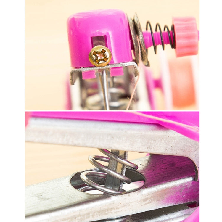 Portable Mini Small Handheld Sewing Machine Household Multifunctional Pocket Manual Micro Tailoring Machine, Random Color Delivery