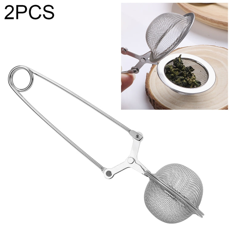 2 PCS Stainless Steel Sphere Mesh Tea Strainer Coffee Herb Spice Filter Tea Infuser, Stainless Steel