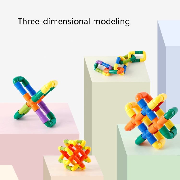 Children Educational Plastic Pipe Building Blocks Assembled Toy 72 PCS / Set, Plastic Pipe Building Blocks